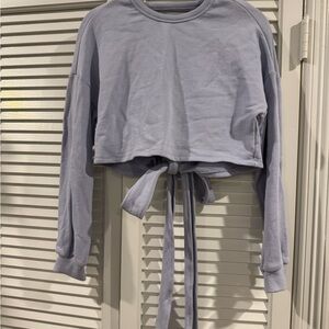 Papermoon sz SMALL Light Purple Tie-Back Crop Top